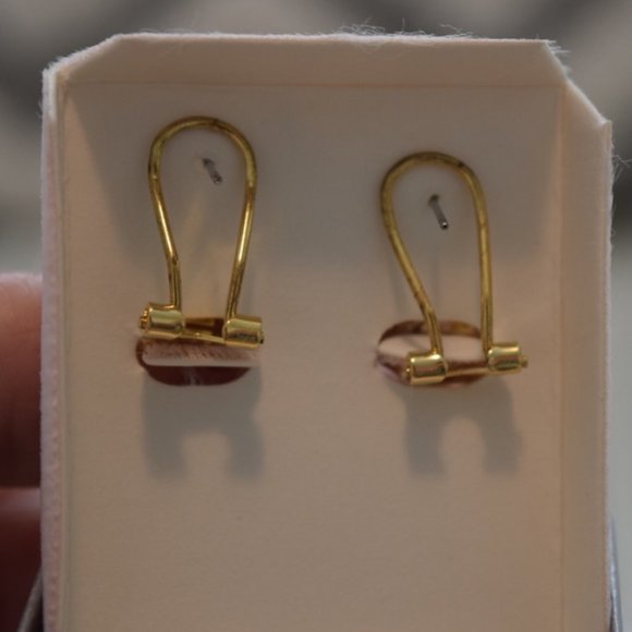 Vintage Grey & Gold with Faux Pearl Brooch & Earring Set - Picture 4 of 4